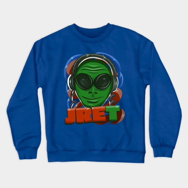 JRE.T. - Alien Version of Joe Rogan Crewneck Sweatshirt by Ina